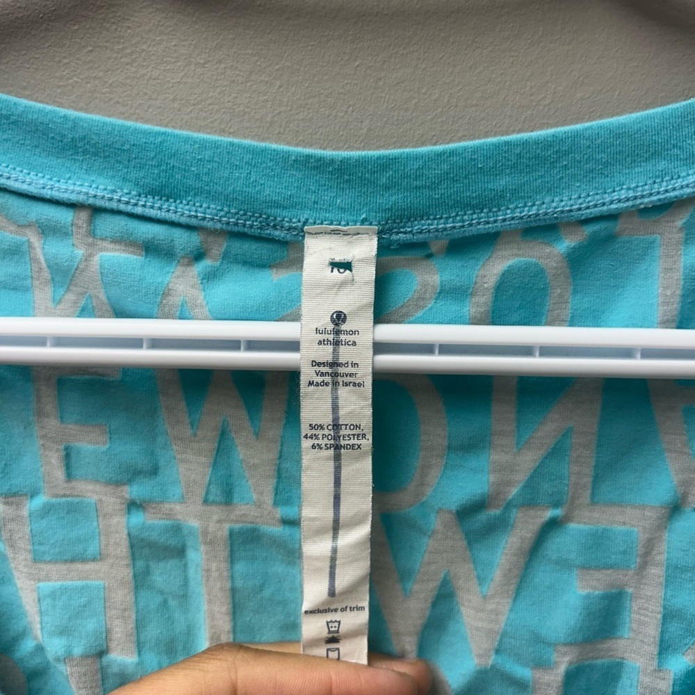 Lululemon Turquoise Blue Short Sleeve Tee Shirt - Picture 4 of 4